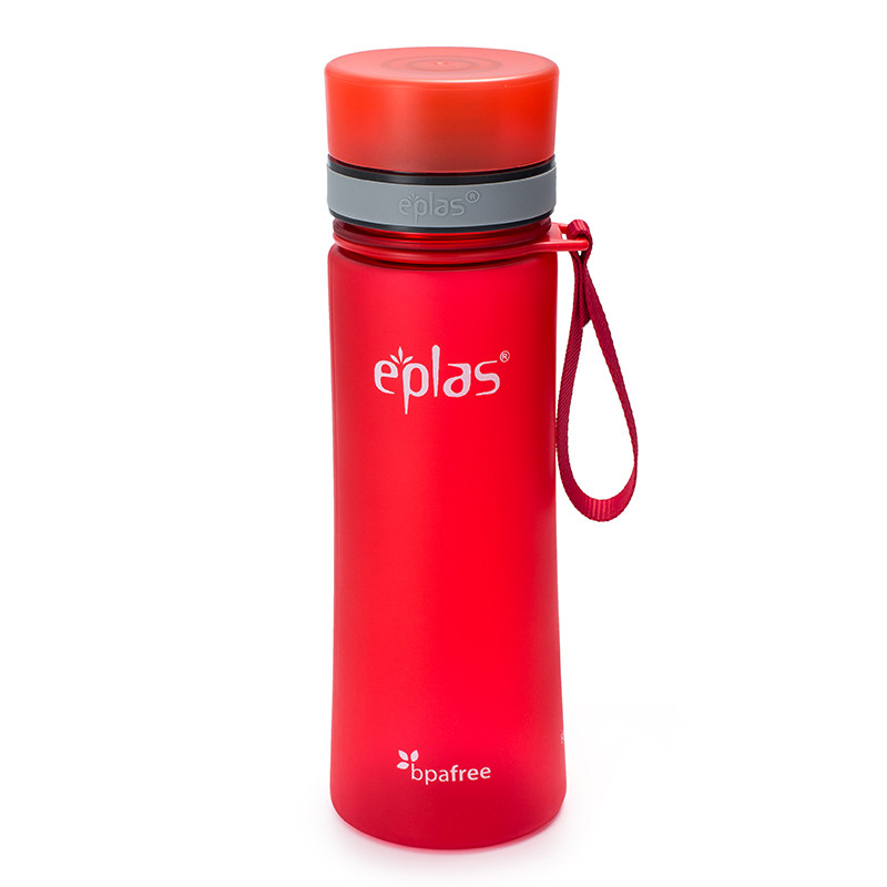 Eplas Tritan随手杯塑料水杯磨砂成人男女情侣学生小清新便携防漏太空杯800ML 红色800ml