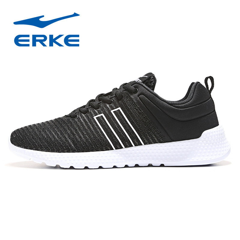 鸿星尔克（ERKE）男鞋运动鞋男秋季新品休闲运动鞋跑步鞋透气鞋子跑鞋男1111832006_1 正黑 39