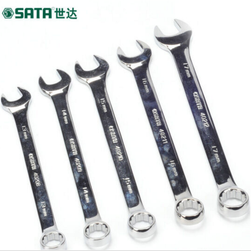 世达工具（SATA）全抛光梅花开口两用扳手 五金工具 40202 7MM