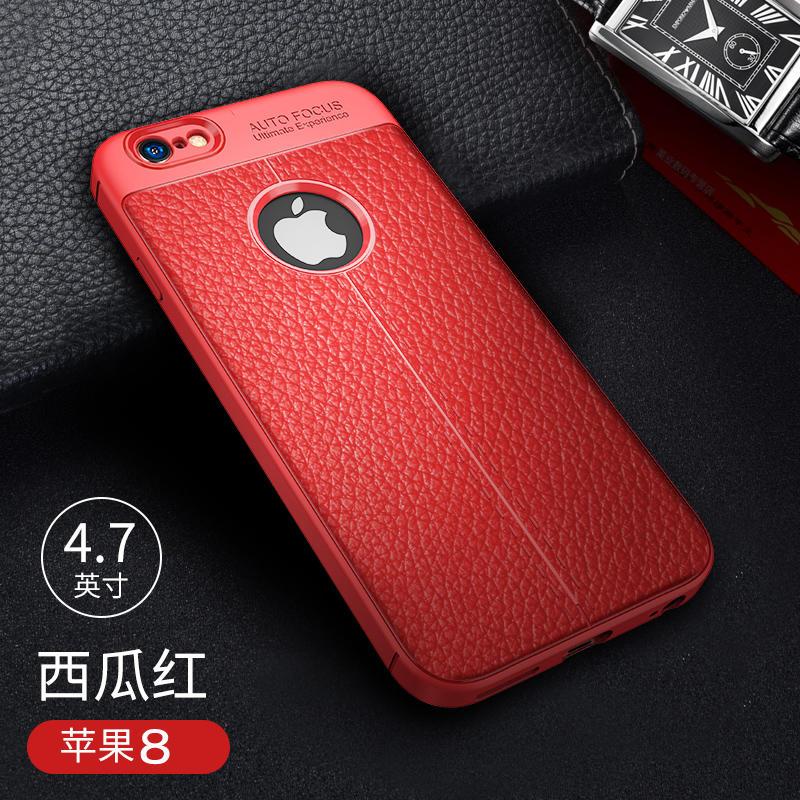 苹果6/7/8手机壳oppor9s/R11/R15/s软6s套vivox9/X20/X21硅胶plus保护套_806 苹果8_硅胶皮纹-蓝色