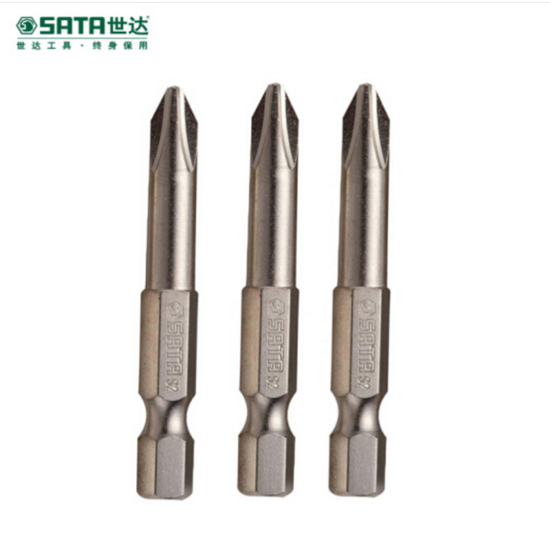 世达（SATA） 5件套6.3mm系列50mm长十字型旋具头2# 冲击钻螺丝批头 59323