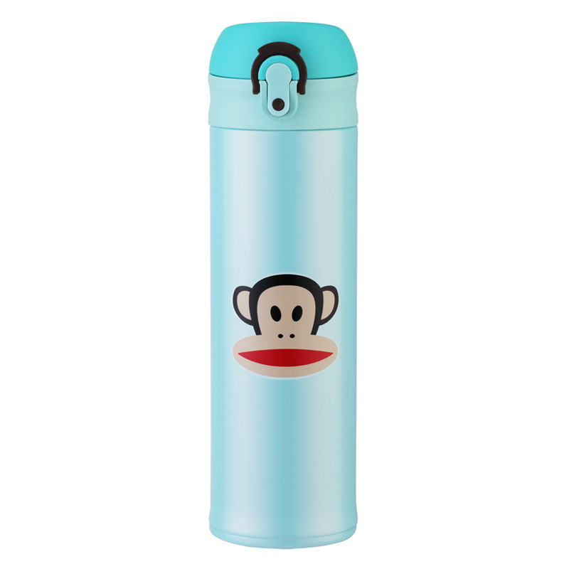 大嘴猴（Paul Frank）创意家居礼品304奥氏不锈钢真空保温杯 PFC203-500 粉蓝色