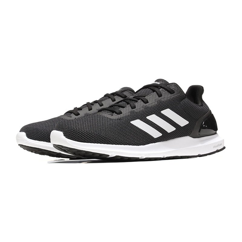adidas阿迪达斯男子跑步鞋透气休闲运动鞋B44880 B44880碳黑+亮白 42码