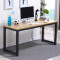 质凡电脑桌台式家用书桌办公桌家用 胡桃木色黑架