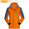 WNM冲锋衣新款防水透气登山户外冲锋衣男女加厚两件套三合一滑雪服 XXXL 男款-橘色