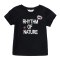 安奈儿童装女童短袖T恤2018夏季新款圆领EG821278 150cm_ 黑色