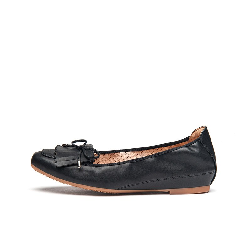 Quicheshoes/蛋卷鞋坡跟鞋女2018新款黑色厚底尖头时尚舒适内增高 黑色 37