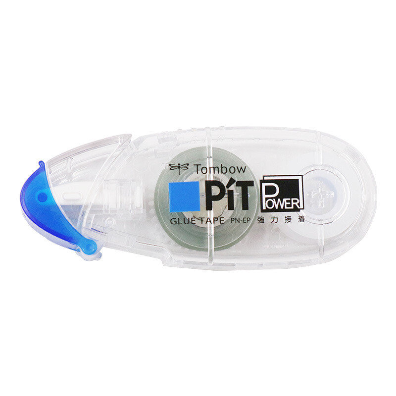 蜻蜓（Tombow）卷轴双面胶带 点胶修正带式DIY手账豆豆贴纸胶 PN-EP 透明蓝色 单个装 日本进口修正带
