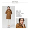 高梵(GOLDFARM)秋冬韩版女士羽绒服女中长款连帽甜美可爱羽绒外套 云雀灰 XL