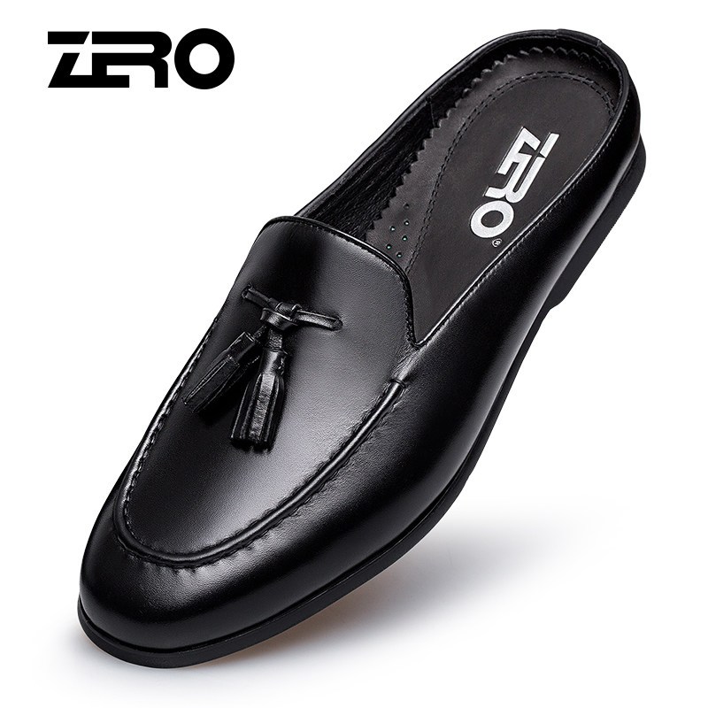 Zero零度男鞋2018秋季新款男士半拖凉鞋拖鞋懒人鞋男户外休闲鞋男 黑色 39