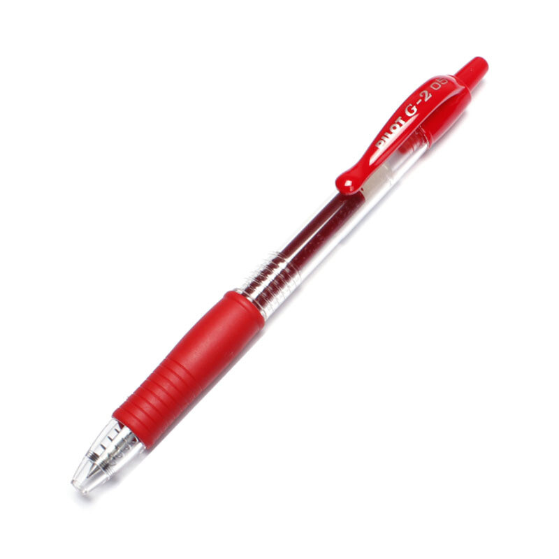 百乐（PILOT）BL-G2-5 按动中性笔子“弹”头 啫喱笔签字笔 黑色/蓝色/红色0.5mm 红色12支装