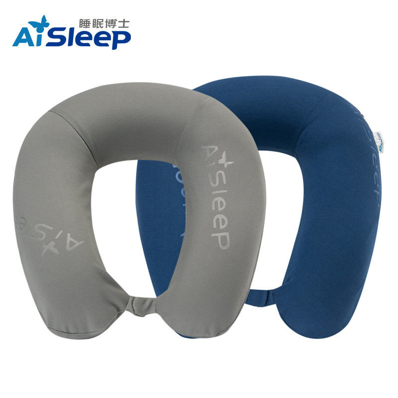 睡眠博士(AiSleep) 活氧系列 u型枕 颈椎枕头记忆棉护颈枕 U型枕护脖子枕头午睡旅行枕 记忆枕 枕芯 灰色 30*30*10cm