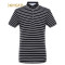 凯撒(KAISER) POLO衫男士细条纹商务绅士休闲短袖T恤 56(190/XXXL) 黑色