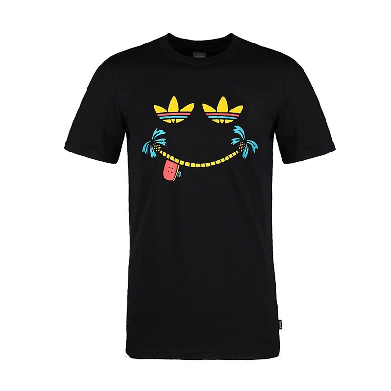 ADIDAS阿迪达斯三叶夏季男子圆领透气运动休闲短袖T恤-CF5832 L CF5832