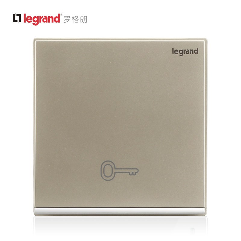 罗格朗(Legrand)开关插座面板仕典金色一开二开三开单控双控智能家用家居暗装墙壁电源86型1个双控开关 门禁开关 仕典米兰金