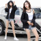 【梦娜思】短款牛仔外套女宽松学生韩版bf秋季新款港味复古牛仔上衣女潮 S 蓝色