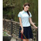 民国学生装女五四青年装复古毕业照舞台表演出服文艺短裙旗袍套装 偏小，建议选大一码 浅蓝上衣+藏蓝短裙