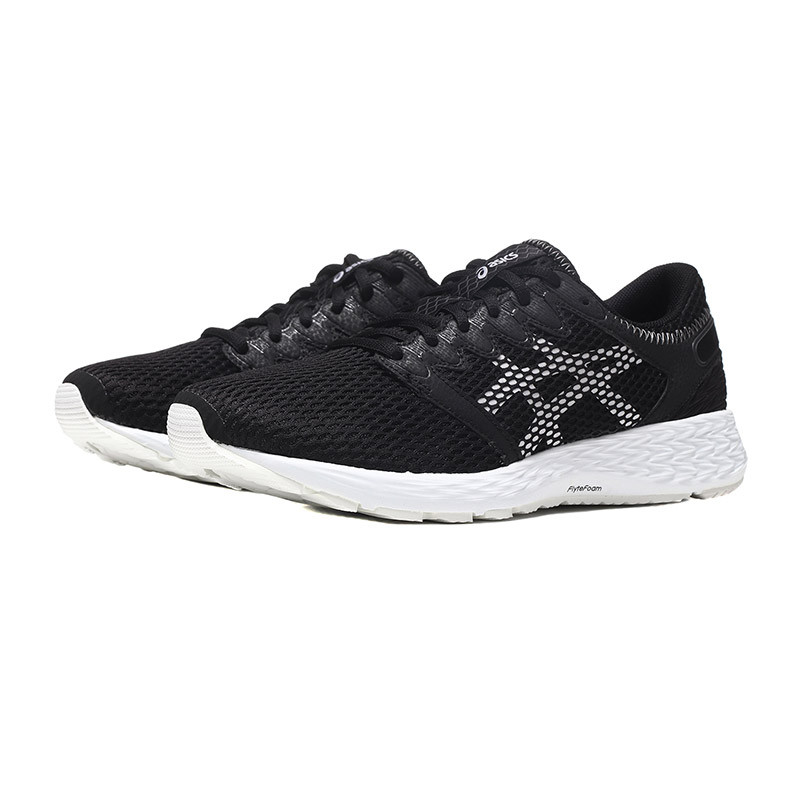 ASICS亚瑟士男子跑步鞋RoadHawk FF 2回弹运动鞋1011A136-001 1011A136-001黑色+白色 42码