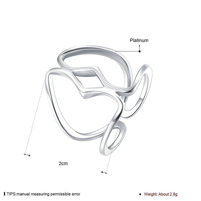 R132Women18KGoldAdjustableRings彩金女可节开口戒_5 可调节白金色