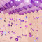 思泽 亮片雨丝套餐 珠光气球配件婚房气球装饰 结婚婚礼布置用品 加厚气球（深紫粉+红心亮片）