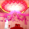 思泽 亮片雨丝套餐 珠光气球配件婚房气球装饰 结婚婚礼布置用品 加厚气球（紫粉红+红喜亮片）