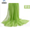 韩版夏季丝巾披肩薄款白色沙巾围巾女长款雪纺wd 翠绿色