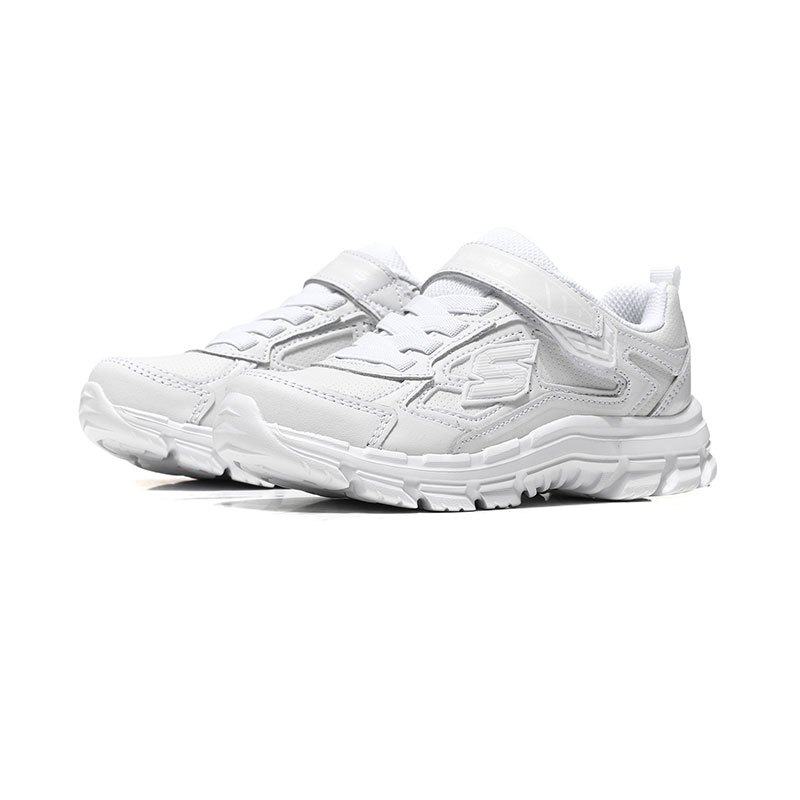 Skechers斯凯奇童鞋休闲鞋2018新款厚底舒适轻质男童运动鞋 95357L 95357L/WHT白色 30码/适合脚长185mm