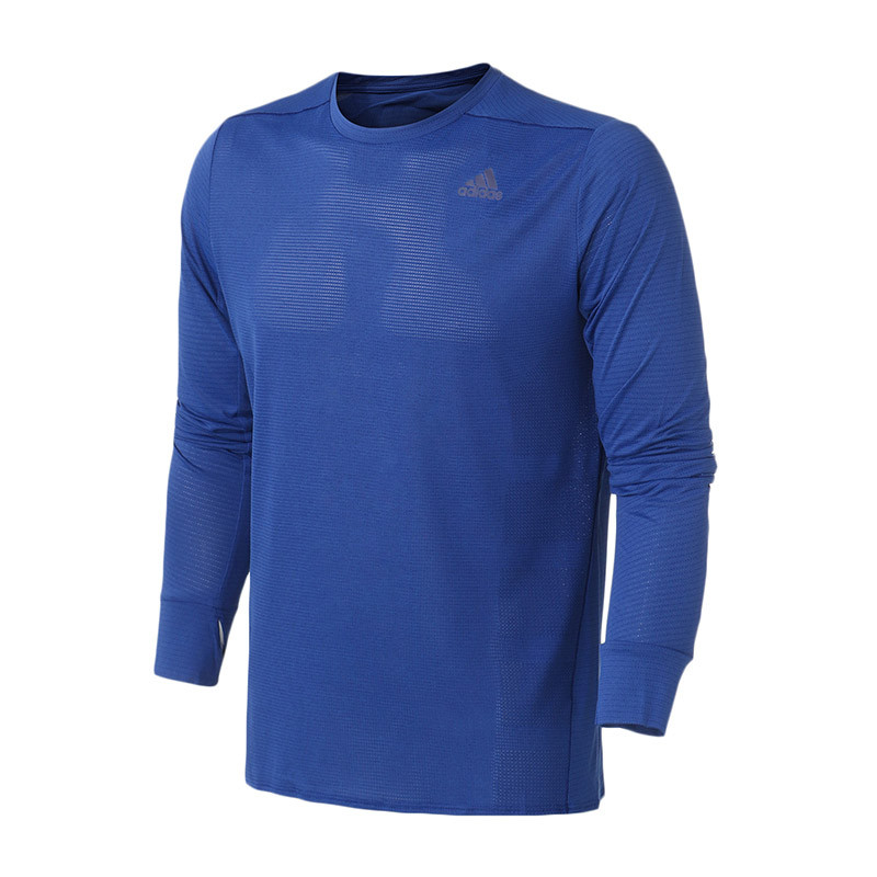 adidas阿迪达斯男子长袖T恤跑步训练透气运动服CZ8717 XXL CZ8719蓝色