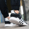 Adidas阿迪达斯男鞋 2018夏季新款三叶草男鞋EQT SUPPORT ADV运动缓震休闲跑步鞋 黑白B37351 B37351 42.5码