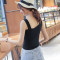 小背心女韩版外穿无袖T恤性感chic港味复古打底带上衣短款夏季_6 XL 白色