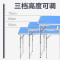 稳固折叠桌摆摊户外折叠桌子家用餐桌椅便携式铝合金小桌子折叠_11 双杆蓝色+2凳