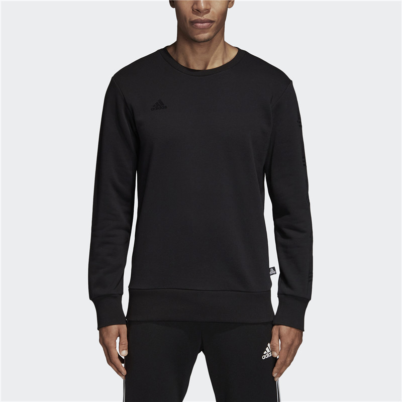 adidas/阿迪达斯创造者串标黑色足球针织套头衫运动卫衣_1 L(成人） 黑DJ1503