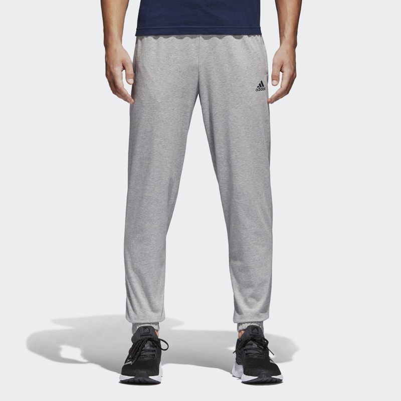 adidas阿迪达斯2018男子ESSTPANTSJ针织长裤_1 L 灰BK7406