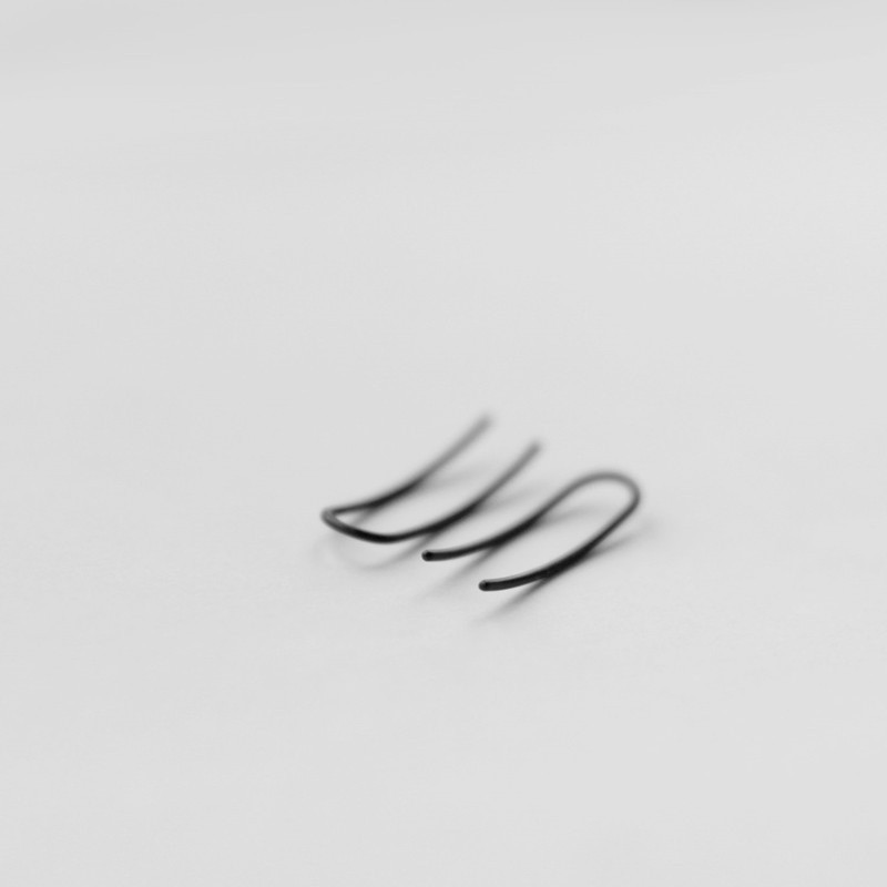 新款银饰耳钉简约曲线U型耳环简约耳饰HFYJ6693送女朋友七夕情人节礼物_6 枪色