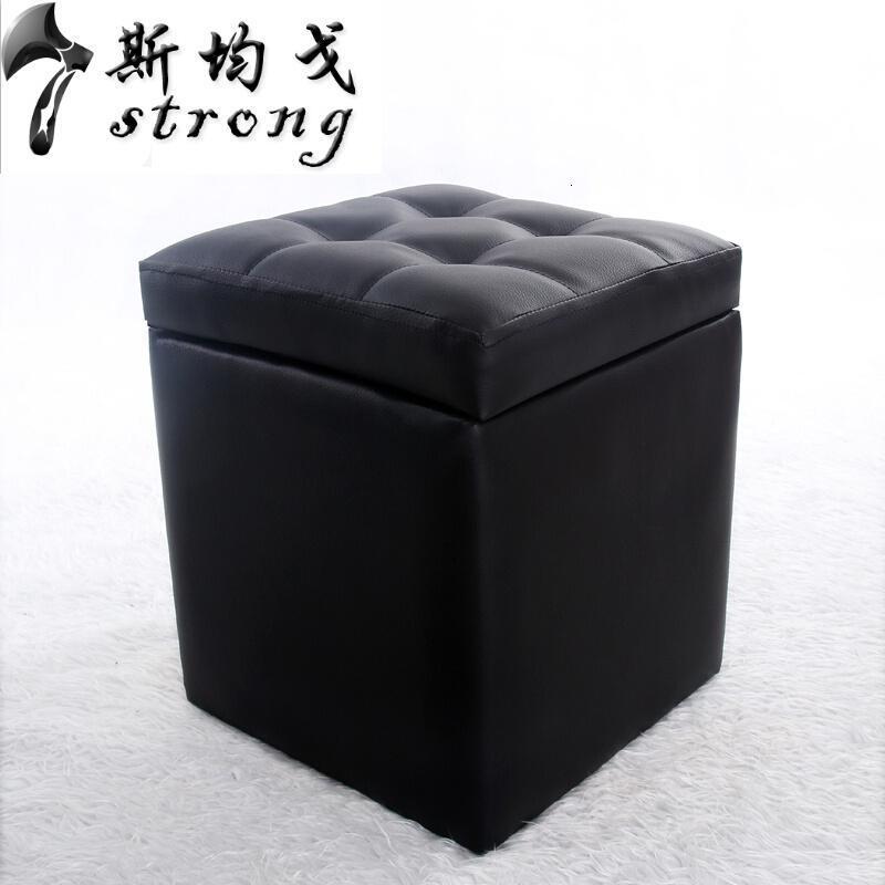实木储物凳收纳箱皮凳床尾凳试换鞋凳沙櫈化妆凳钢琴小凳子黑色45L长40*宽40*高42_9_6 黑色