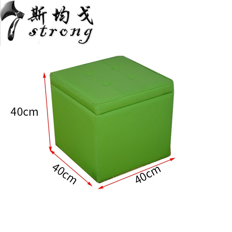 穿鞋凳子鞋柜储物凳换鞋凳化妆凳收纳箱沙凳皮方凳试鞋坐墩实木咖啡色30*30*35储物 40*40*40皮质储物绿色