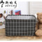 大号收纳盒布艺棉麻家居衣物整理箱玩具筐书本零食杂物原麻storage38*26*23_2 黑色方格