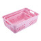 收纳筐整理框幼儿园玩具框长方形桌面收纳盒杂物塑料筐厨房收纳篮_1 粉色小号
