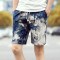 夏季印花短裤男士沙滩裤韩版潮男裤子修身直筒休闲裤大码透气裤衩_1 2XL 十七号色