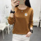 秋季上衣女2018秋装打底衫女长袖宽松衣服女装百搭韩版潮_2 XXL-建议136-150斤 6016灰色