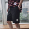 2018夏季薄款五分休闲短裤男士加肥大码哈伦运动裤韩版潮流男裤子_1 4XL 桔红色