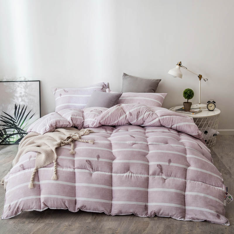 唛乐斯MALLAS保暖冬被 加厚小清新植物羊绒保暖冬被 整张中空纤维羽丝绒填充 轻奢提花面料 2.0*2.3m6斤 兰尹