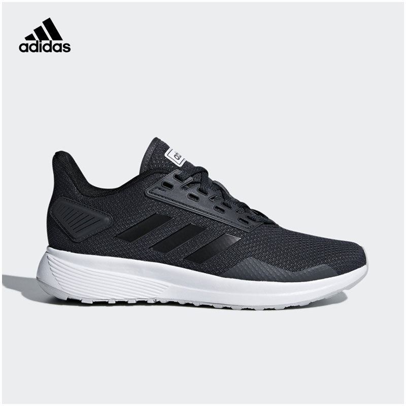 adidas阿迪达斯2018女子DURAMO9PE跑步鞋_1 碳黑/1号黑色 36.5