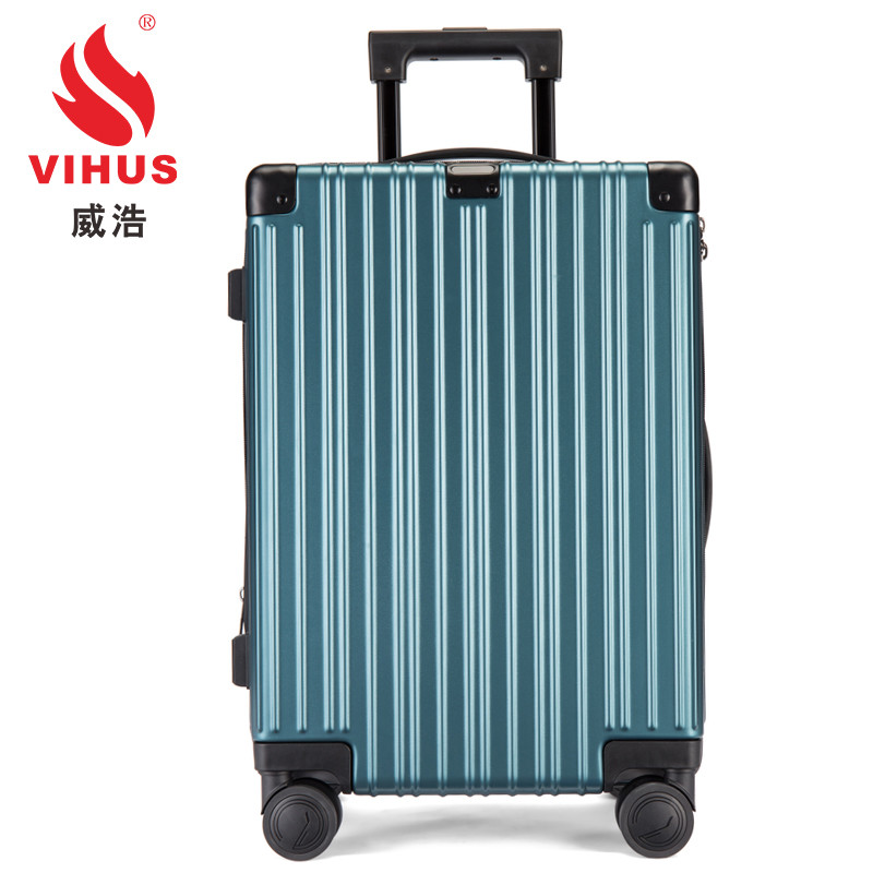 Vihus/威浩 拉杆箱行李箱女万向轮大容量韩版PC密码箱20登机箱24旅行箱男双拉链旅行箱9002 深蓝 20英寸 20寸 路虎绿
