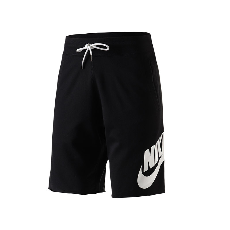 【自营】NIKE耐克男裤男装运动休闲透气针织短裤836278 L 836278-010黑+白