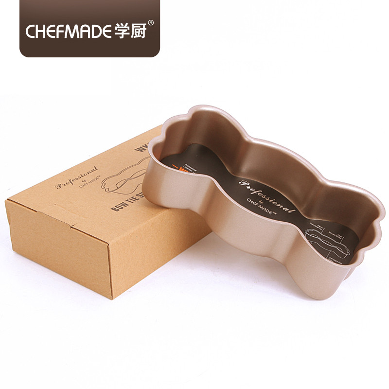 学厨 CHEF MADE 蛋糕模具 领结糖果型不粘芝士乳酪蛋糕模212*120*49金色 WK9141