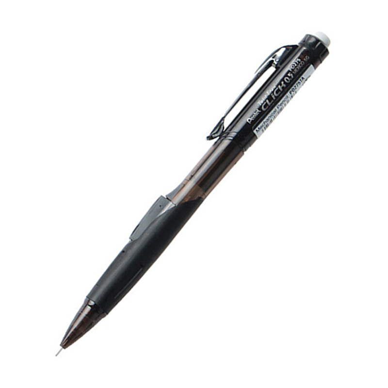 派通（Pentel）PD275T 4色颜色可选可混装 侧按活动铅笔0.5mm 学生自动铅笔 勾图 自带伸缩橡皮铅笔 黑色4支装