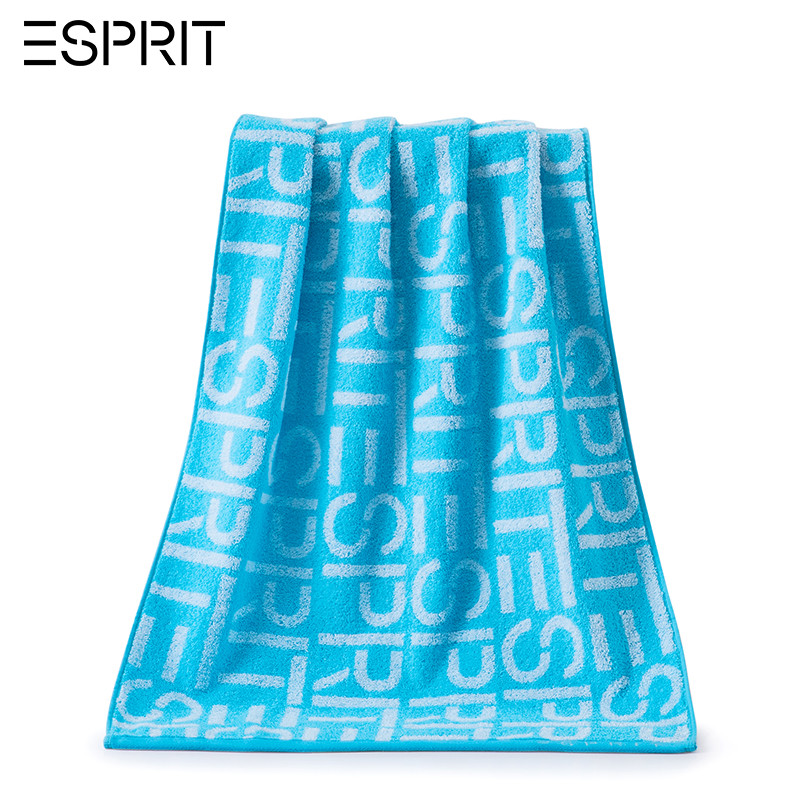 ESPRIT 超柔棉吸水毛巾 情侣浴巾2条装 TL88 60*120cm 红色1条+蓝色1条