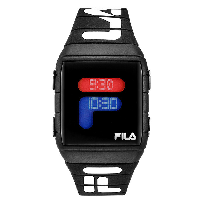 斐乐（FILA）学生情侣表手表学生电子表时尚潮流运动防水男表女表FL38-105-005 黑色FL38-105-006