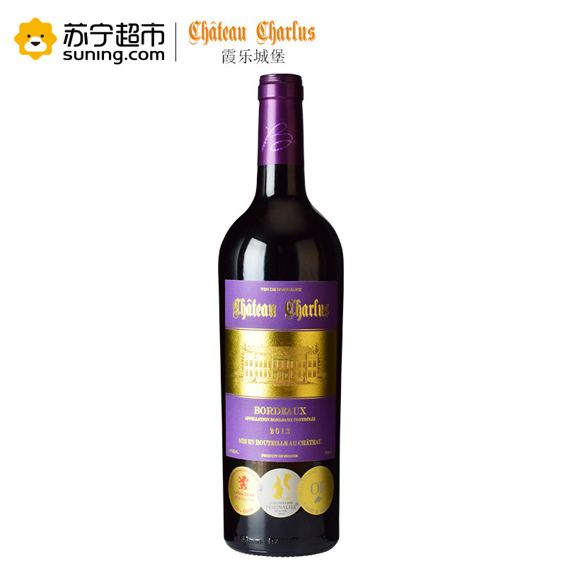 法国原瓶进波尔多霞乐城堡窖藏干红葡萄酒750ml